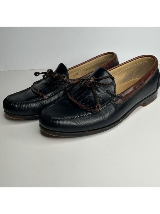 Vintage FootJoy Shoes Mens Size 10.5 E Black Kiltie Tassel Oxford Leather USA main image 6